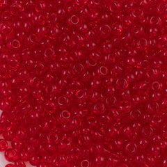 Czech Seed Bead 11/0 Transparent Light Ruby 2-inch Tube (90070)