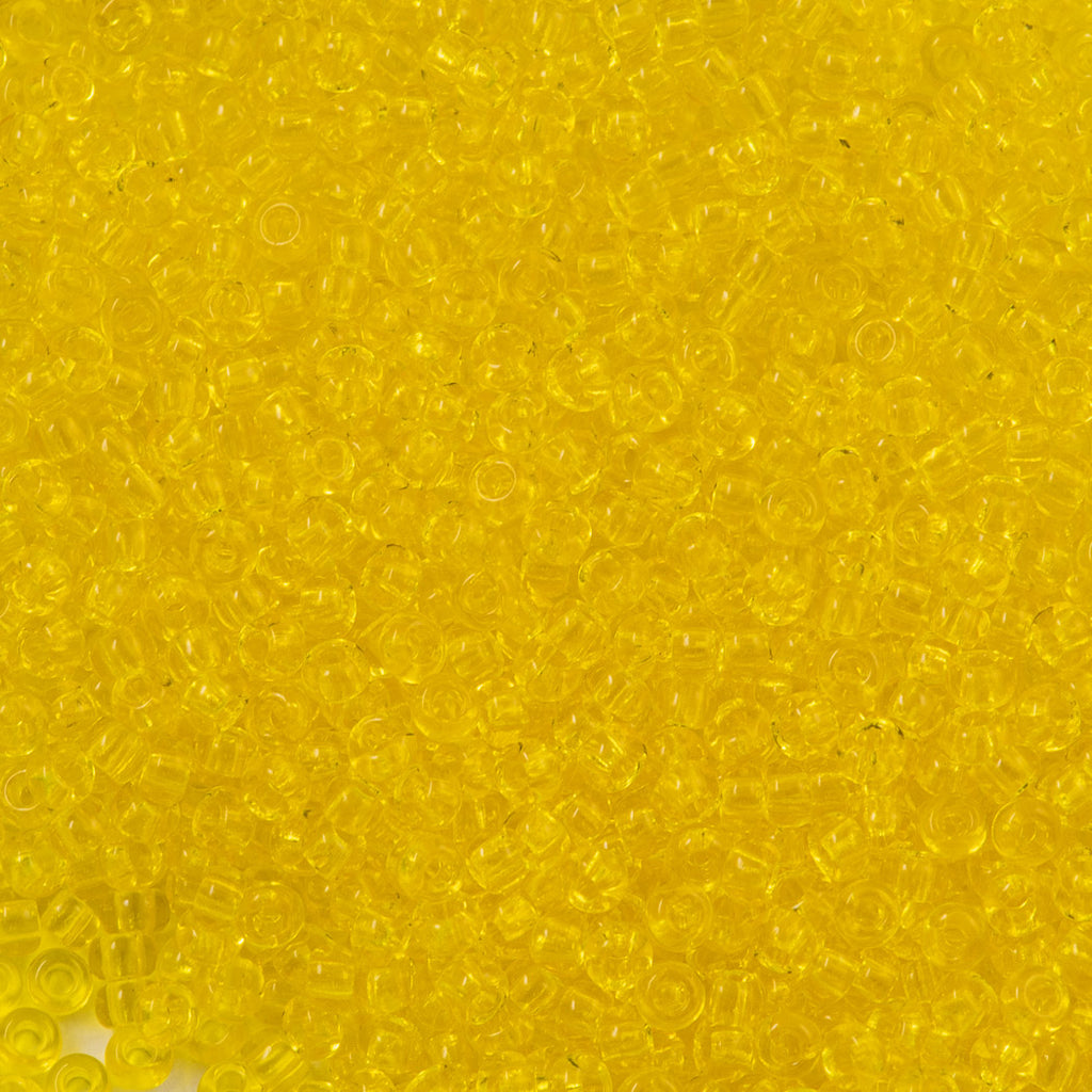 Czech Seed Bead 6/0 Transparent Yellow (80010)