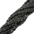 50 CzechMates 6mm Two Hole Tile Beads Matte Jet Picasso (23980TM)