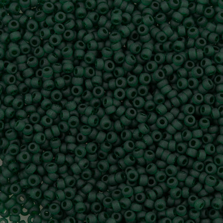 Miyuki Round Seed Bead 8/0 Transparent Matte Emerald 25g (156F)