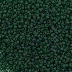 Miyuki Round Seed Bead 11/0 Matte Emerald 22g Tube (156F)