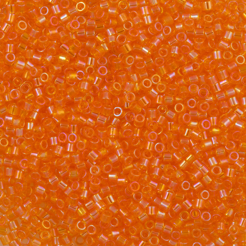 Miyuki Delica Seed Bead 15/0 Transparent Orange AB DBS151