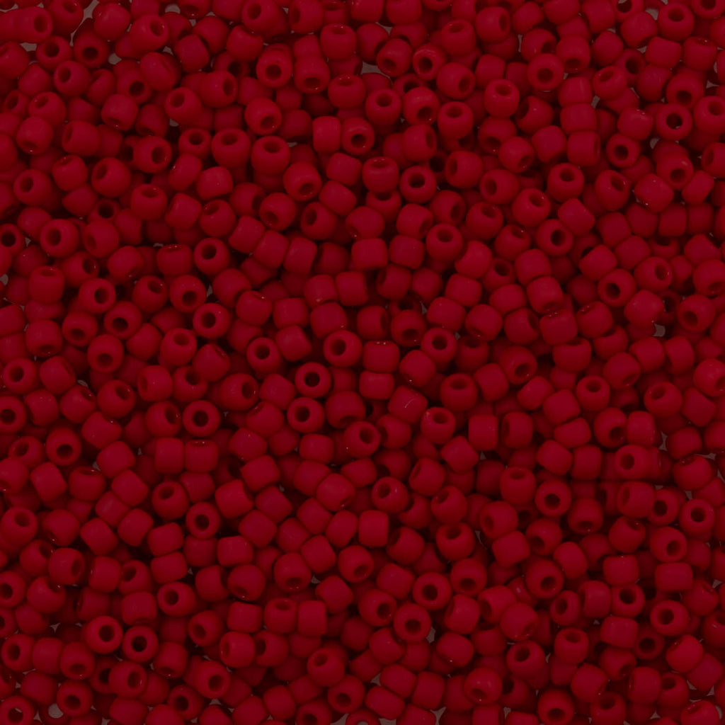 Toho Round Seed Bead 11/0 Opaque Matte Red (45F)