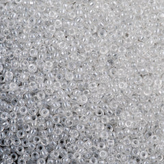 50g Toho Round Seed Bead 8/0 Transparent Lustered Crystal (101)