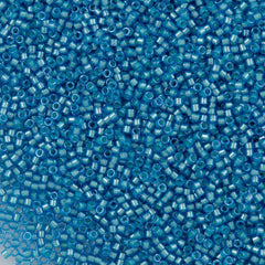 25g Miyuki Delica Seed Bead 11/0 Mint Inside Dyed Color Azure Blue DB1709