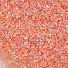 25g Miyuki Delica Seed Bead 11/0 Silk Inside Dyed Cinnamon AB DB1863