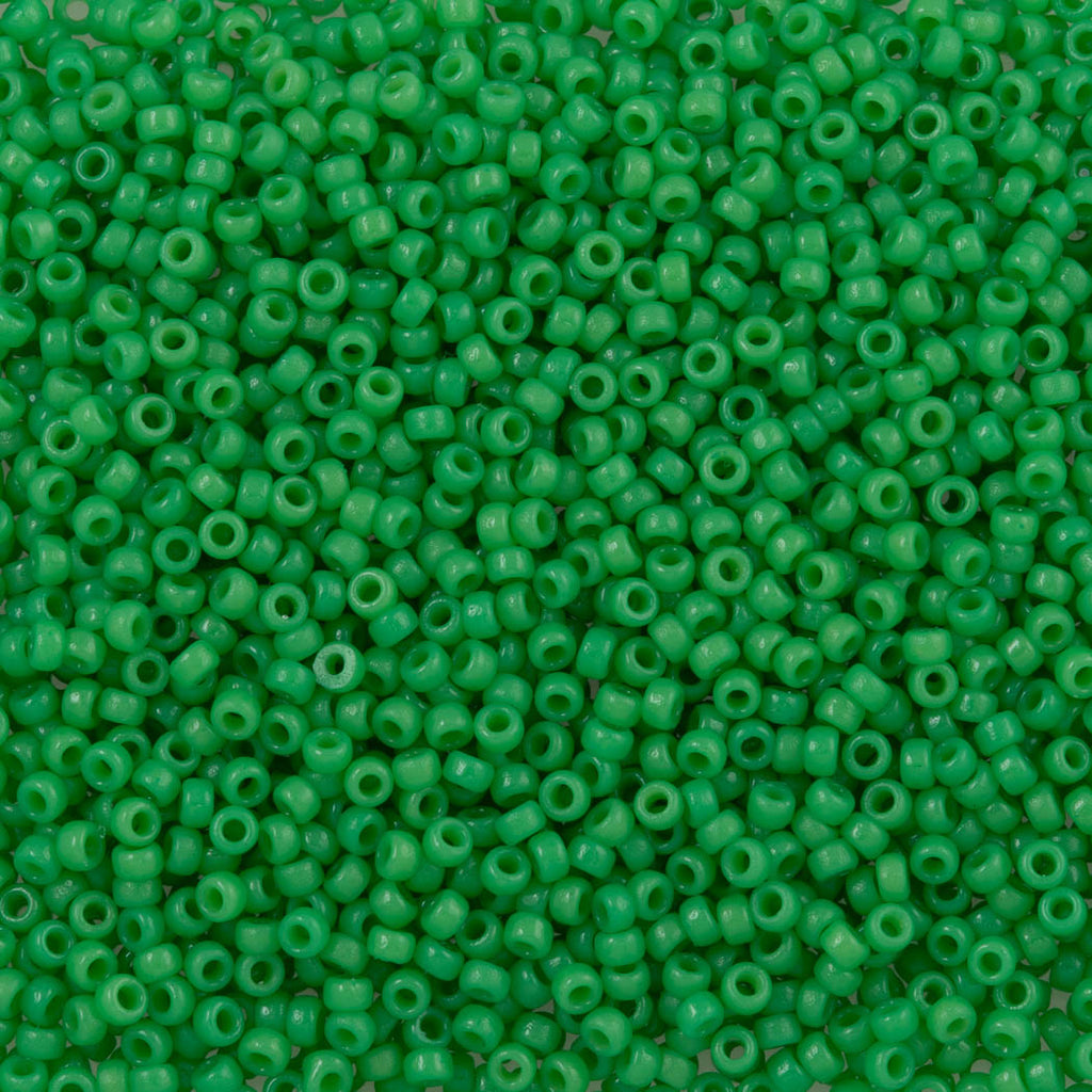 Miyuki Round Seed Bead 15/0 Duracoat Dyed Opaque Fiji Green (4476)