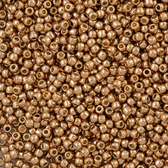 50g Toho Round Seed Bead 11/0 PermaFinish Galvanized Golden Fleece (592PF)