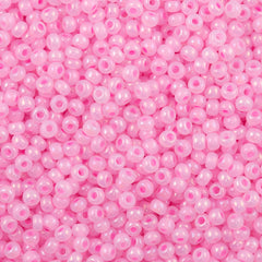 Czech Seed Bead 6/0 Pink Ceylon AB 50g (57573)