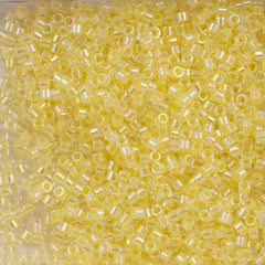 Miyuki Delica Seed Bead 11/0 Inside Dyed Color Soft Yellow AB 2-inch Tube DB53