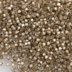 25g Miyuki Delica Seed Bead 11/0 Silver Lined Leopard Skin DB671