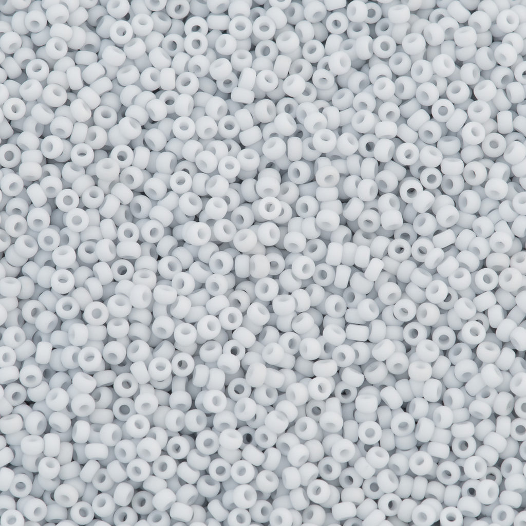 Miyuki Round Seed Bead 11/0 Opaque Matte Light Pale Grey (2026)