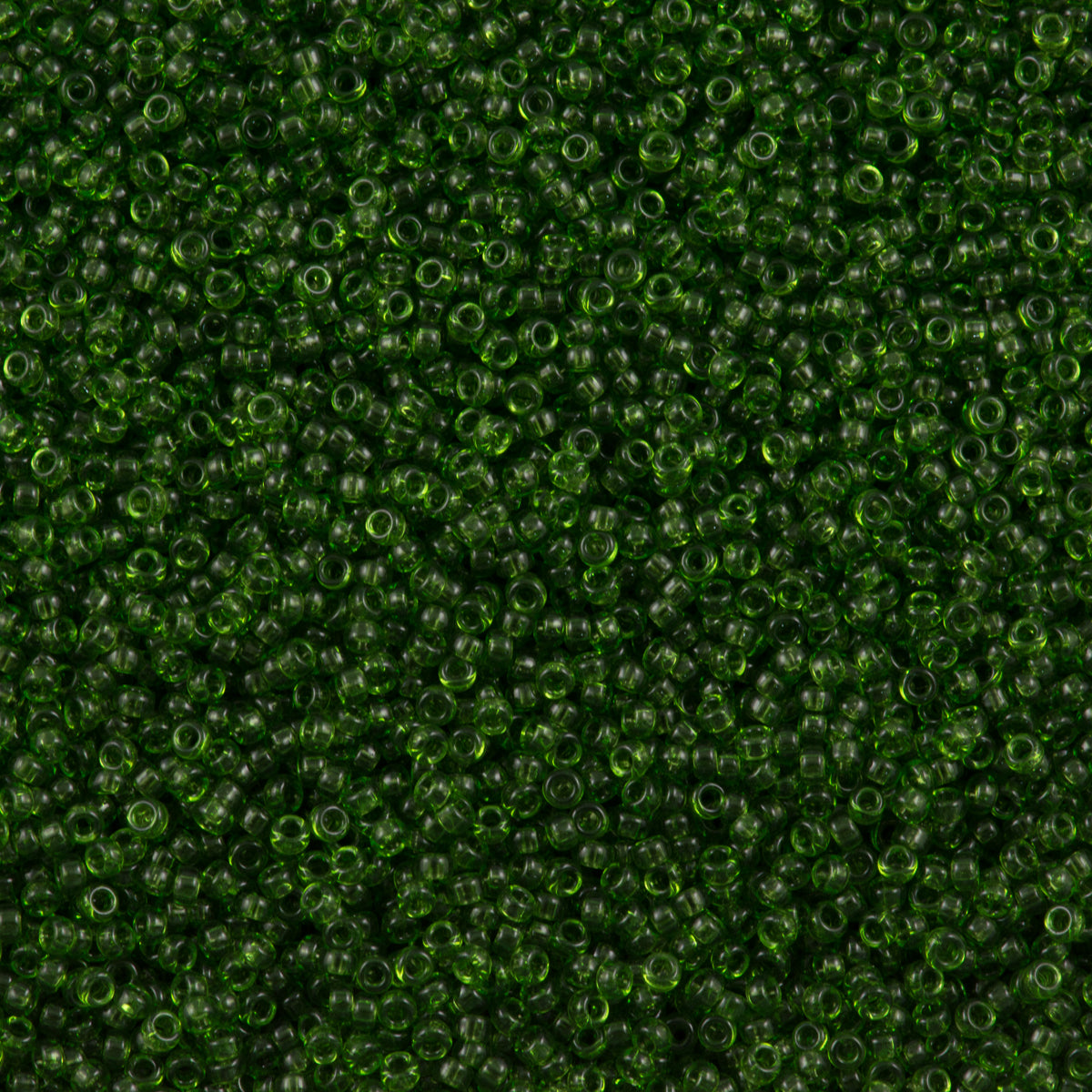 50g Miyuki Round Seed Bead 11/0 Transparent Olive Green (158)