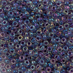 Miyuki Round Seed Bead 6/0 Inside Color Lined Amethyst AB 20g Tube (274)