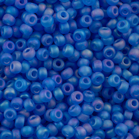 Miyuki Round Seed Beads 5/0 Matte Blue AB 20g Tube (150FR)