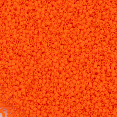 Miyuki Delica Seed Bead 11/0 Matte Opaque Orange 2-inch Tube DB752