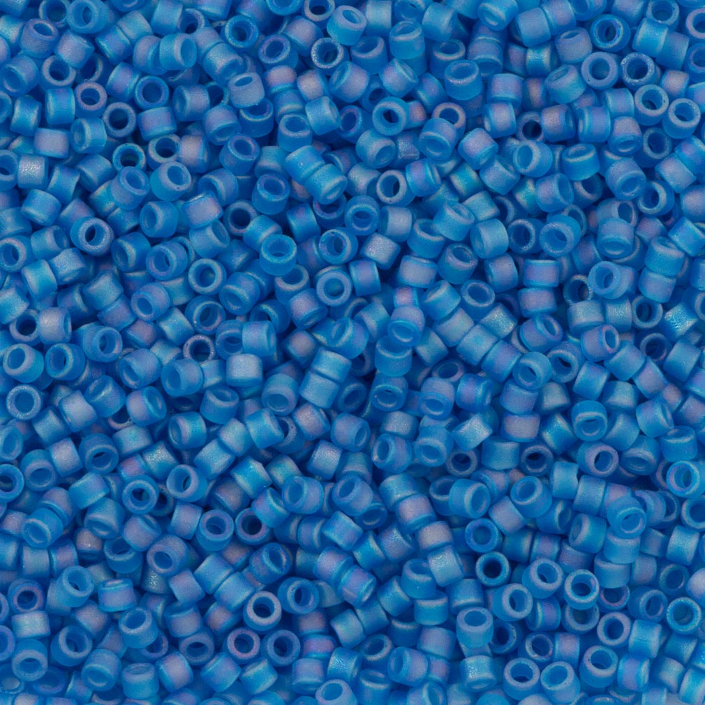 25g Miyuki Delica Seed Bead 11/0 Matte Transparent Capri AB DB862