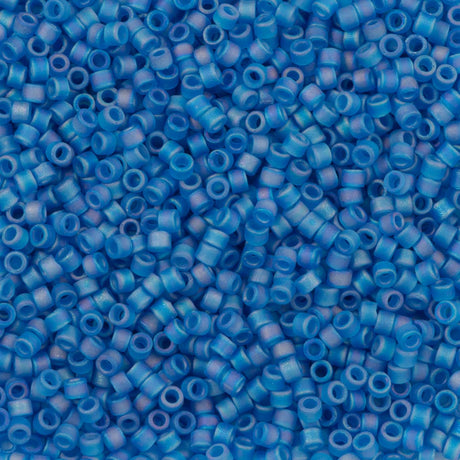 25g Miyuki Delica Seed Bead 11/0 Matte Transparent Capri AB DB862