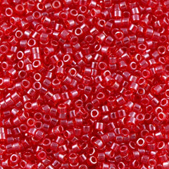 Miyuki Delica Seed Bead 11/0 Transparent Strawberry Luster 2-inch Tube DB98