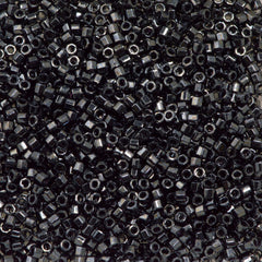 Miyuki Hex Cut Delica Seed Bead 15/0 Gunmetal 2-inch Tube DBSC1