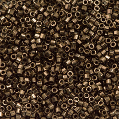 Miyuki Hex Cut Delica Seed Bead 15/0 Metallic Bronze 2-inch Tube DBSC22