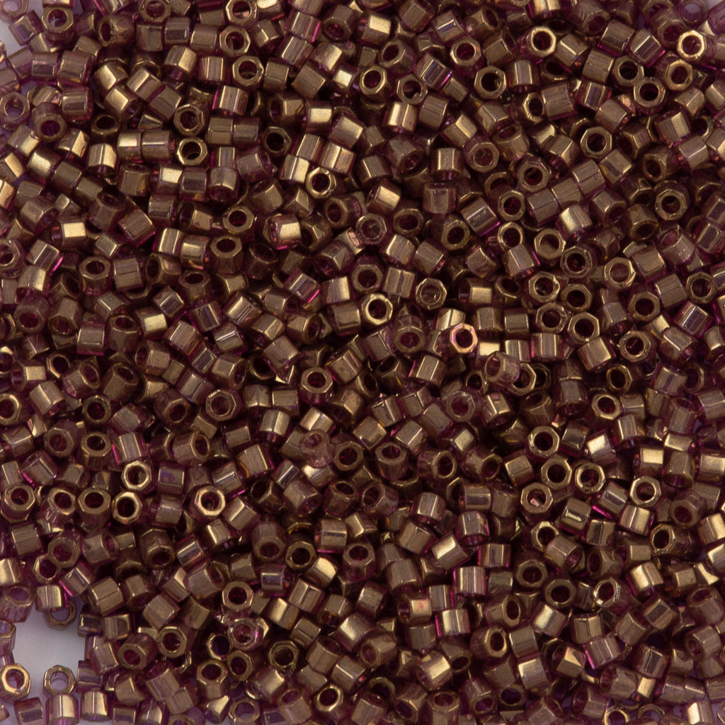 Miyuki Hex Cut Delica Seed Bead 15/0 Luster Amethyst 2-inch Tube DBSC108