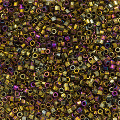 Miyuki Hex Cut Delica Seed Bead 8/0 Metallic Medium Bronze Iris 2-inch Tube DBLC29