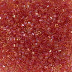 Miyuki Hex Cut Delica Seed Bead 8/0 Strawberry Ice AB 2-inch Tube DBLC62