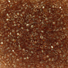 Miyuki Hex Cut Delica Seed Bead 8/0 Topaz Gold Luster 2-inch Tube DBLC121