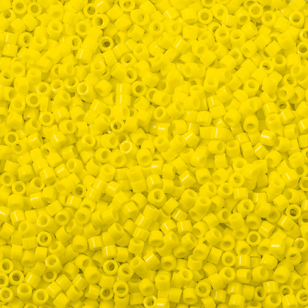 100g Miyuki Delica Seed Bead 11/0 Opaque Yellow DB721