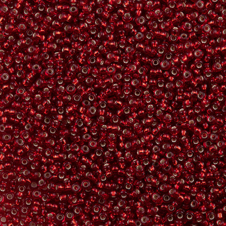 Miyuki Round Seed Bead 11/0 Silver Lined Dark Ruby (11D)