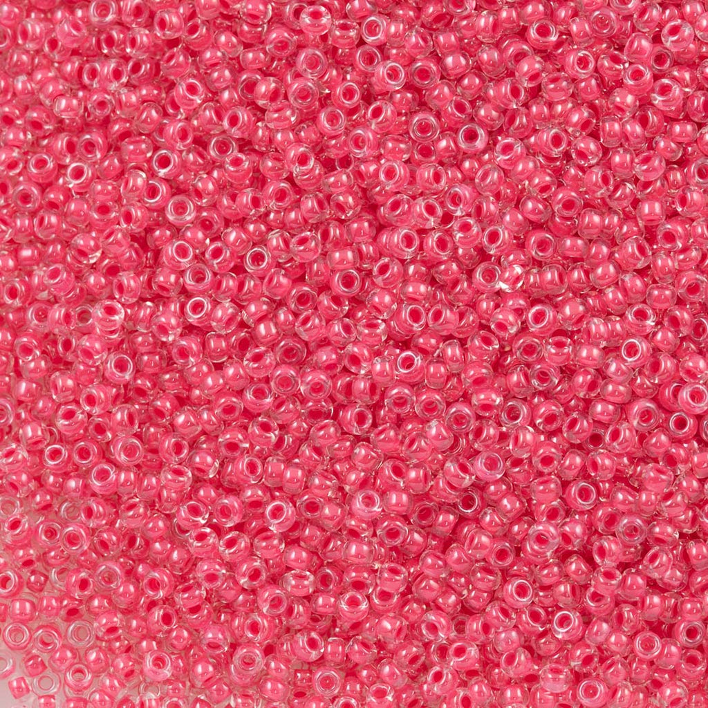 Miyuki Round Seed Bead 15/0 Inside Color Lined Raspberry (208)