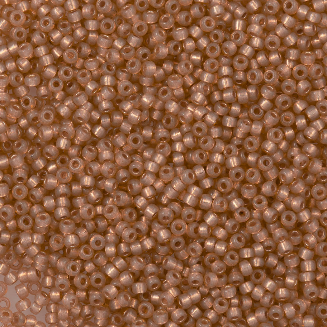 Miyuki Round Seed Bead 15/0 Duracoat Silver Lined Dyed Topaz Gold 2-inch Tube (4243)