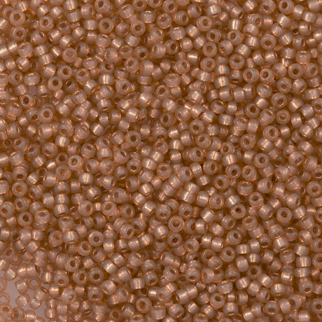 Miyuki Round Seed Bead 15/0 Duracoat Silver Lined Dyed Topaz Gold 2-inch Tube (4243)