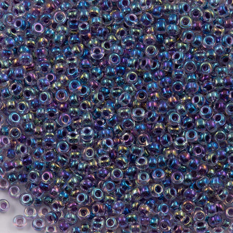 50g Miyuki Round Seed Bead 11/0 Inside Color Lined Amethyst AB (274)
