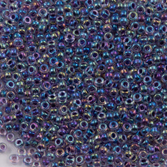 50g Miyuki Round Seed Bead 11/0 Inside Color Lined Amethyst AB (274)