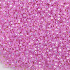 Miyuki Round Seed Bead 11/0 Silver Lined Dyed Tawny Pink 22g Tube (644)