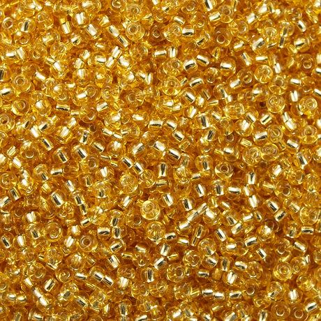 Miyuki Round Seed Bead 6/0 Silver Lined Gold 20g Tube (3)