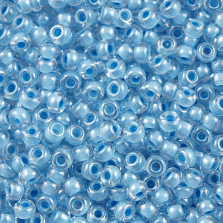 Miyuki Round Seed Bead 8/0 Inside Color Lined Faded Denim 22g Tube (221)