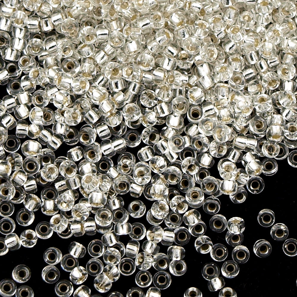 Miyuki Round Seed Bead 11/0 Silver Lined Crystal 22g Tube (1)