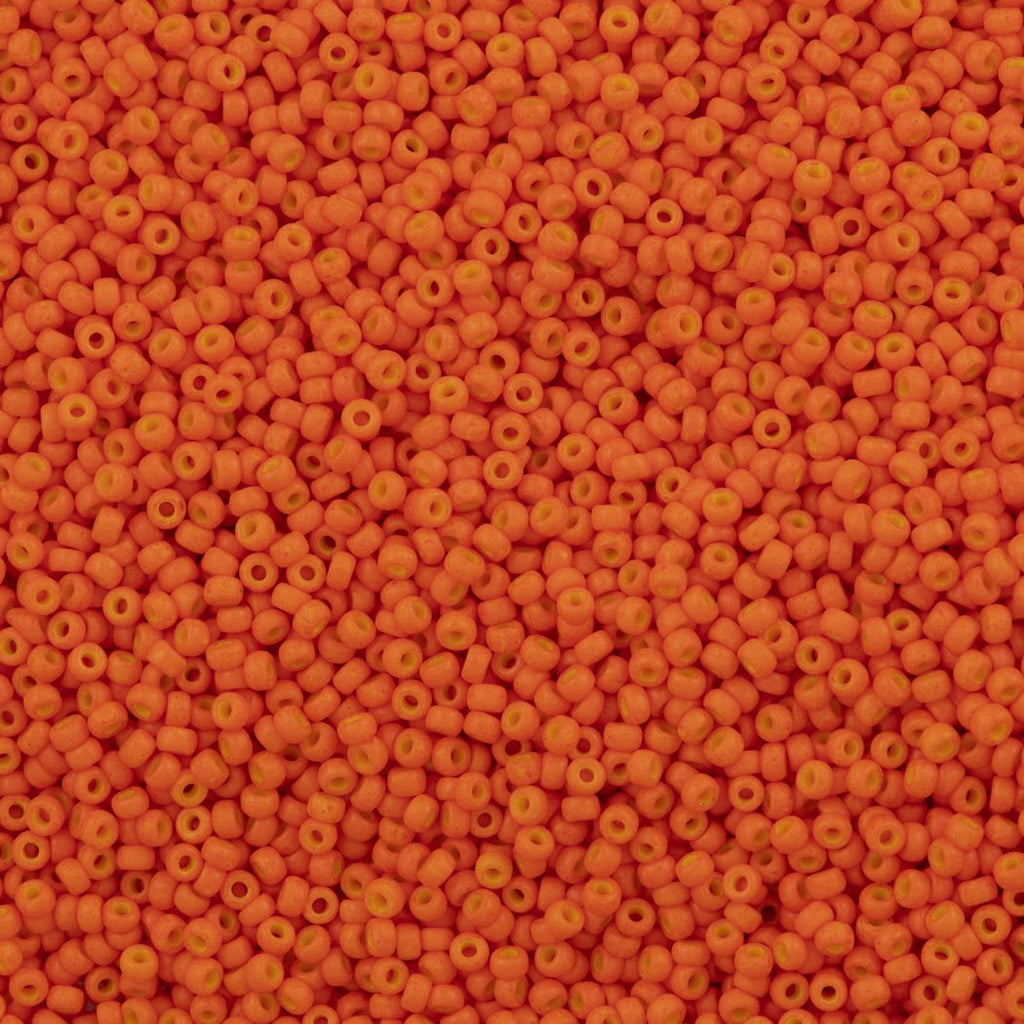 Miyuki Round Seed Bead 11/0 Opaque Matte Fall Orange 22g Tube (2042)