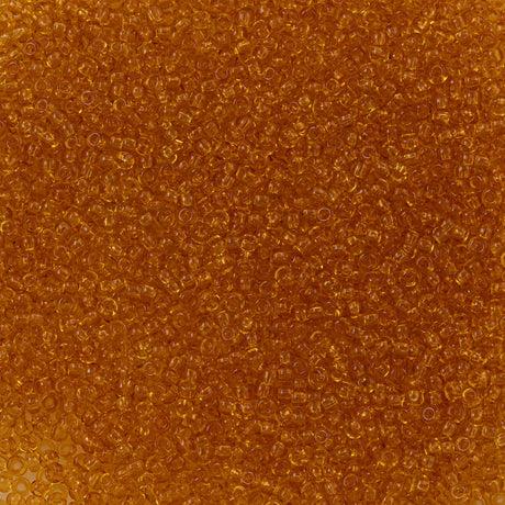 Czech Seed Bead 11/0 Transparent Topaz 2-inch Tube (10050)