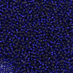 Czech Seed Bead 8/0 Cobalt Silver Lined 50g (37100)