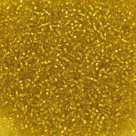 Czech Seed Bead 11/0 Yellow Silver Lined (87010)
