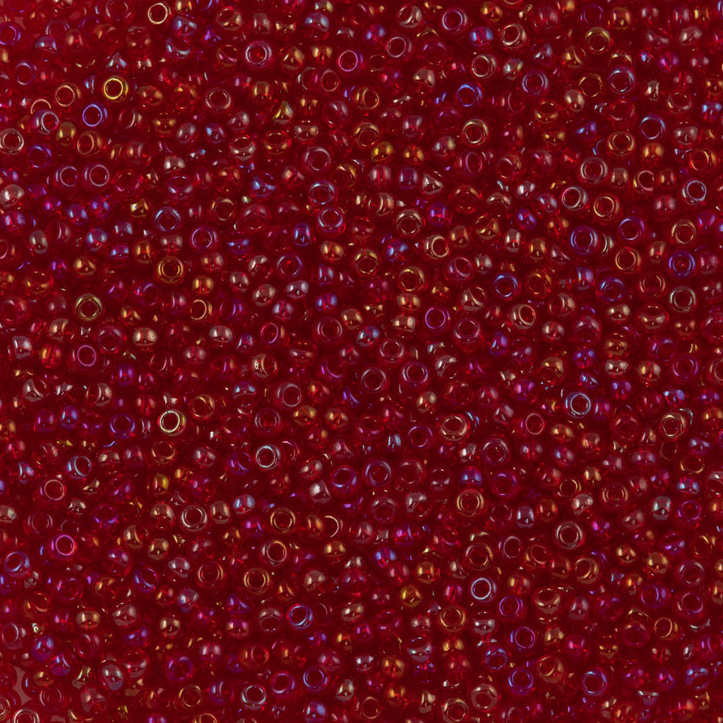 Czech Seed Bead 11/0 Light Ruby AB (91070)