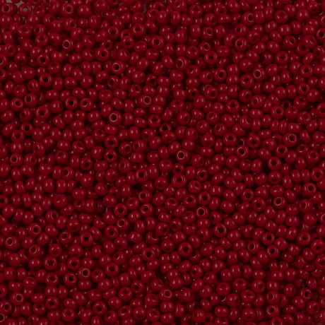 Czech Seed Bead 11/0 Opaque Dark Red 50g (93210)