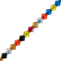 21 Preciosa Crystal 6mm Bicone Bead Fair Outline (MIX0049)