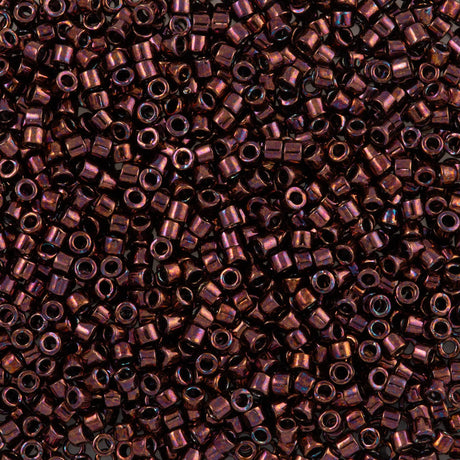 Miyuki Delica Seed Bead 11/0 Metallic Dark Raspberry 2-inch Tube DB12