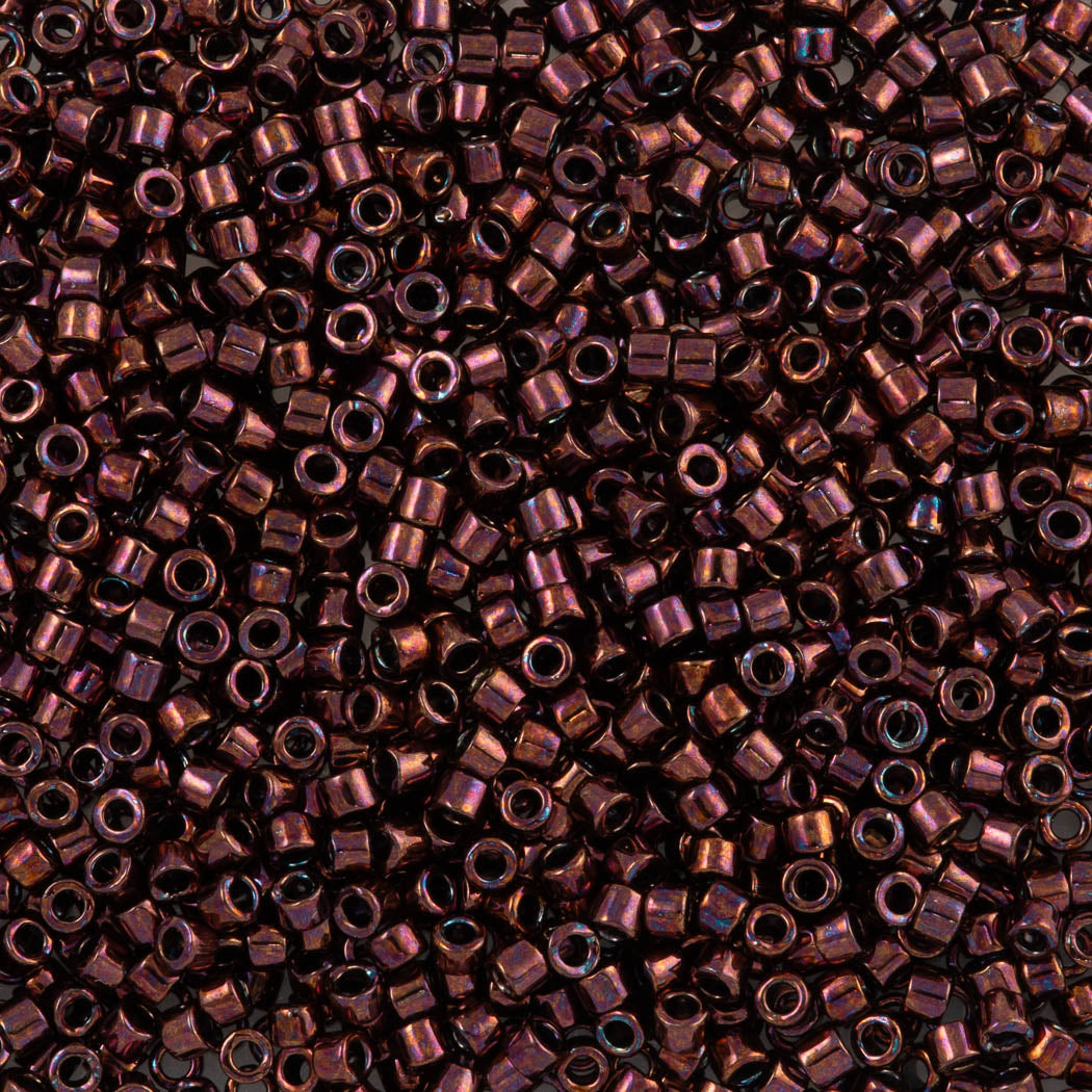 Miyuki Delica Seed Bead 10/0 Metallic Dark Raspberry 7g Tube DBM12
