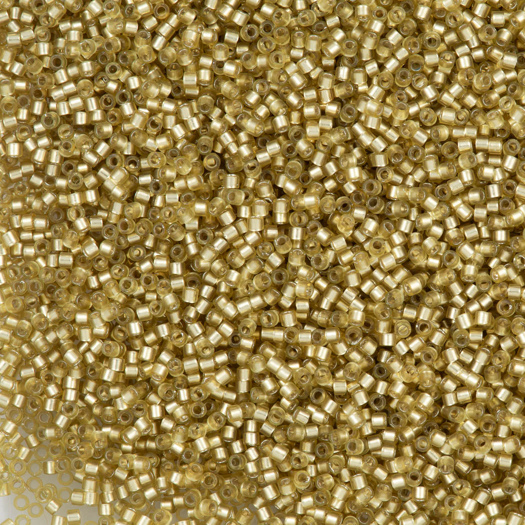 25g Miyuki Delica seed bead 11/0 Semi Matte Silver Lined Dyed